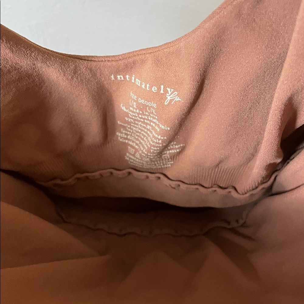 NWOT Intimately Free People CLEAN LINES Taupe Thong Bodysuit, size L/XL - Picture 3 of 9
